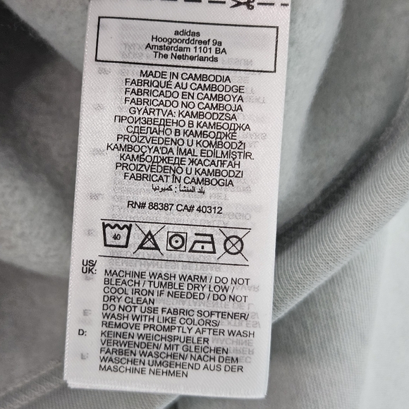 Adidas Women's Floral Graphic 3-Stripes Fleece Cropped Loose Fit Hoodie Size XS - Picture 6 of 12